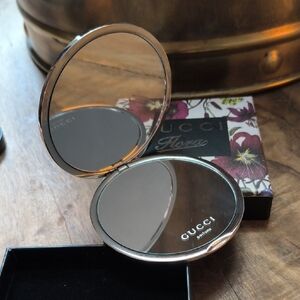 Gucci Flora Silver Floral Engraved Mirror